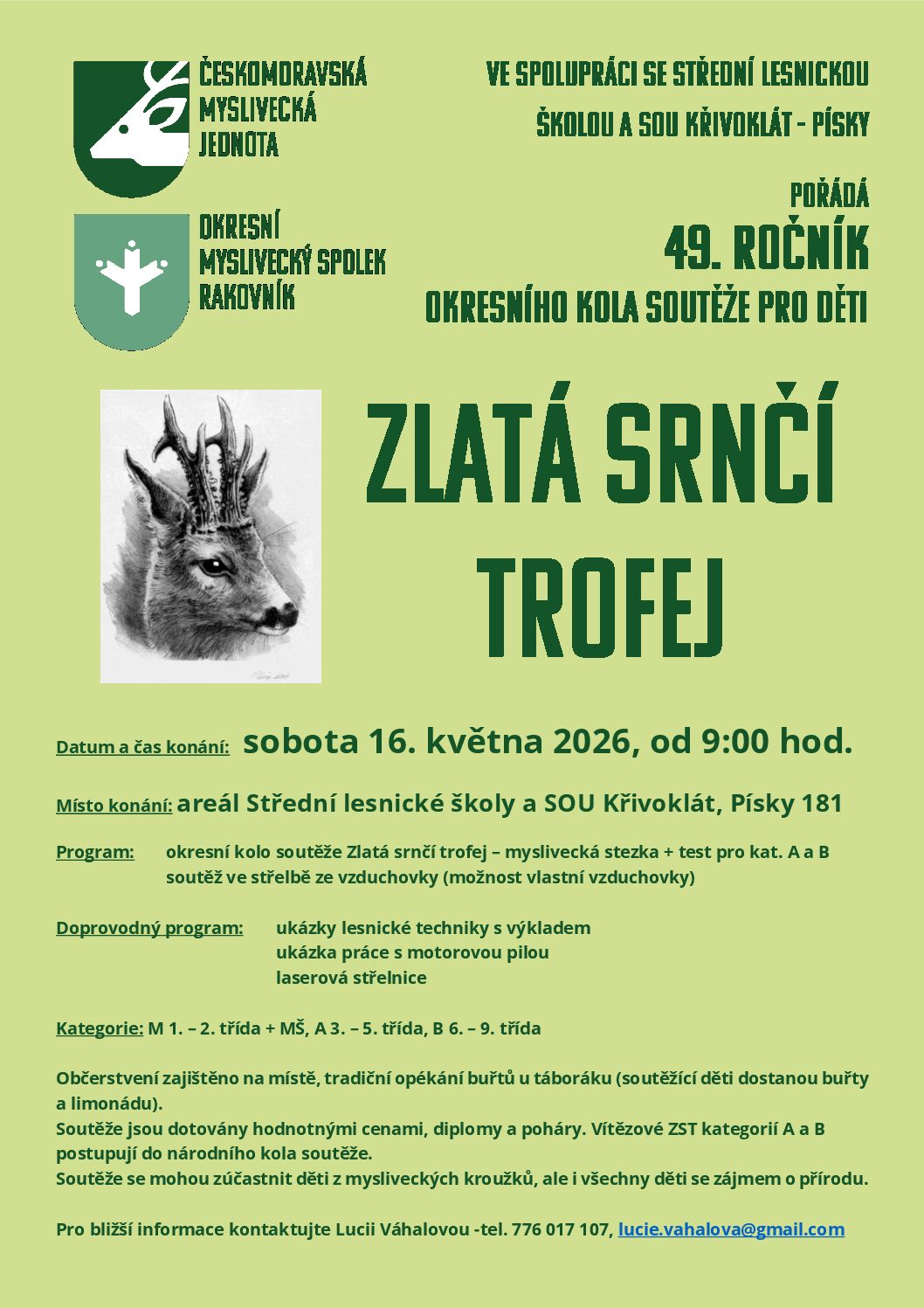 Zlatá srnčí trofej 2026